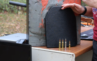 Bulletproof plate test for NIJ body armor levels