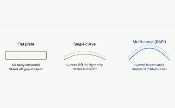 flat and curved plate view